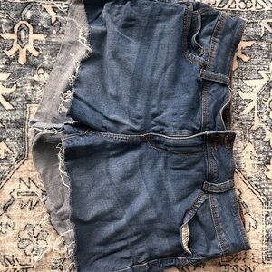Blue Denim Cutoff Shorts
